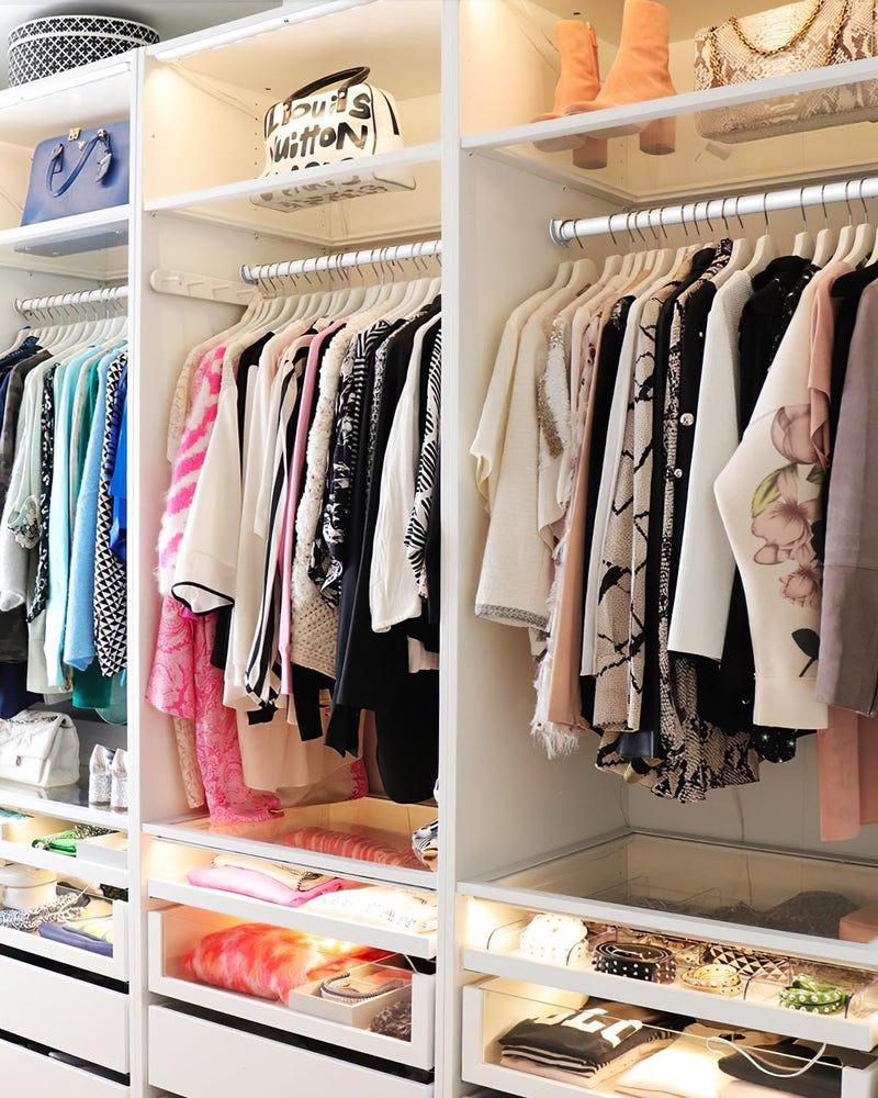 Supforce Closet Rods for Hanging Clothes, 17 to 159 Inches Stepless Adjustable Metal Closet Rod, 1.3 Inches Heavy Duty Clothes Hanging Rod for Closet Wardrobes Laundry RV, White - Image 3